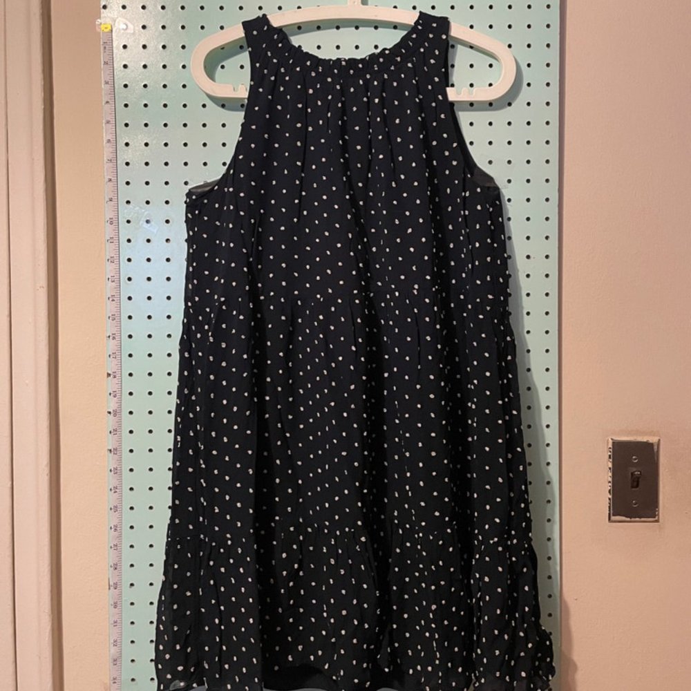 Loft Navy Polka-Dot Mini Dress
